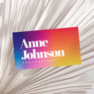 Kleurrijke QR Code Fotograaf Visitekaartje