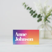 Kleurrijke QR Code Fotograaf Visitekaartje (Staand voorkant)