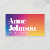 Kleurrijke QR Code Fotograaf Visitekaartje (Voorkant)