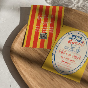 Kleurrijke QR-code geïllustreerde handgetekende br Kaart