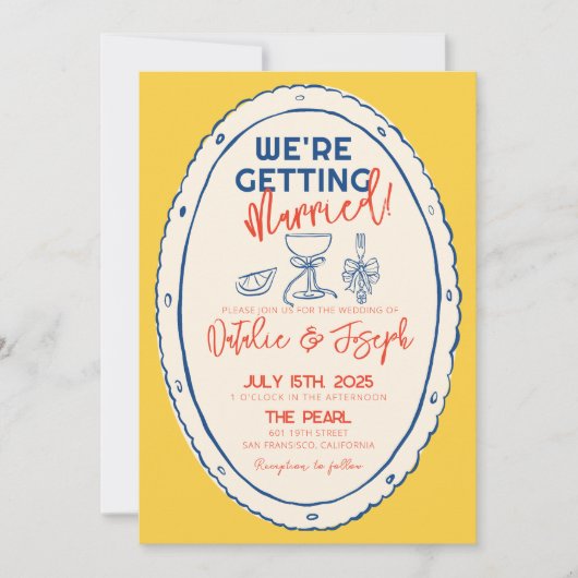 Kleurrijke QR-code geïllustreerde handgetekende br Kaart (Voorkant)