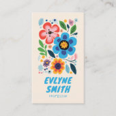 Kleurrijke QR-code met de hand getekend geschreven Visitekaartje (Voorkant)