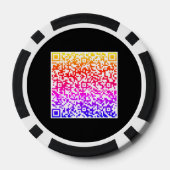 Kleurrijke QR Code Scan Poker Chips - Kies kleuren (Achterkant)