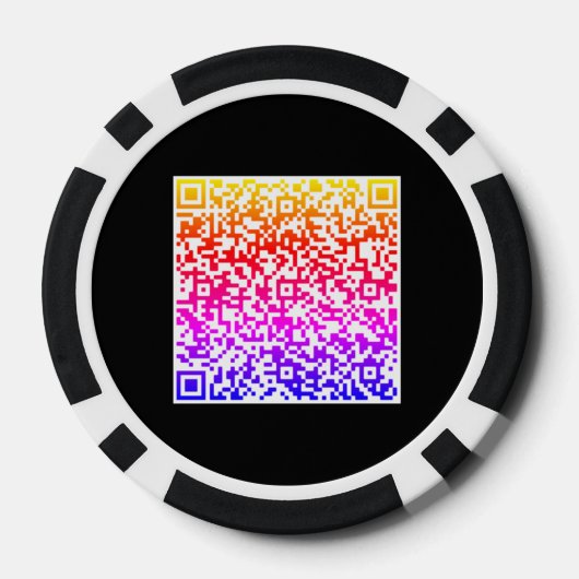 Kleurrijke QR Code Scan Poker Chips - Kies kleuren (Achterkant)