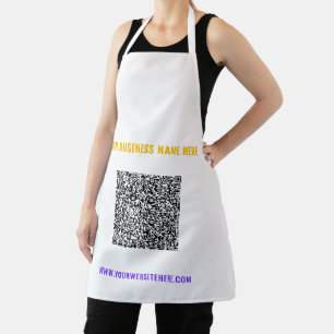 Kleurrijke QR Code Schort met Aangepaste Tekst en 