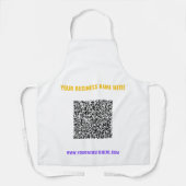 Kleurrijke QR Code Schort met Aangepaste Tekst en  (Voorkant)