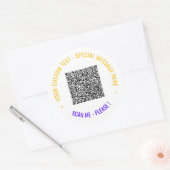 Kleurrijke QR-code sticker sjabloon met aangepaste (Envelop)