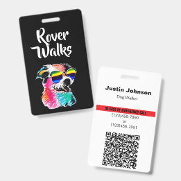 Kleurrijke QR-code voor noodidentificatie van huis Badge