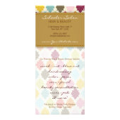 Kleurrijke Quatrefoil Custom Salon Coupons Special Reclamekaart (Achterkant)