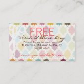 Kleurrijke Quatrefoil Hair & Beauty Coupon Korting (Achterkant)