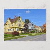 Kleurrijke Queen Anne Revival Huizen, Vermont Briefkaart (Voorkant)