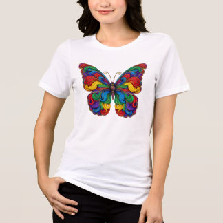 Kleurrijke Quilling Vlinder T-Shirt Titel