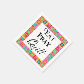 Kleurrijke quilt blokkeert rand art eet Pray Quilt Servet (Hoek)