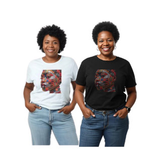 Kleurrijke quilt T-shirt van zwarte vrouwen vieren