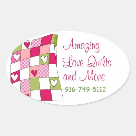 Kleurrijke Quilting Business Custom Sticker (Voorkant)