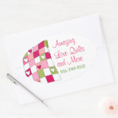 Kleurrijke Quilting Business Custom Sticker (Envelop)