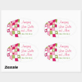 Kleurrijke Quilting Business Custom Sticker (Vel)