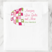 Kleurrijke Quilting Business Custom Sticker (Tas)