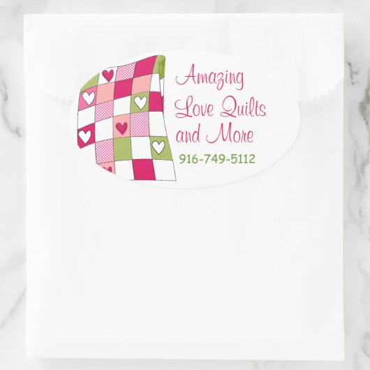 Kleurrijke Quilting Business Custom Sticker (Tas)