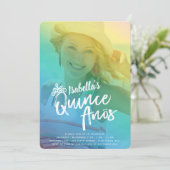 Kleurrijke Quinceanera Meisje Verjaardagsfeestje U Kaart (Staand voorkant)