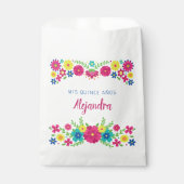 Kleurrijke Quinceañera Mexicaanse bloemen Papieren Bedankzakje (Voorkant)