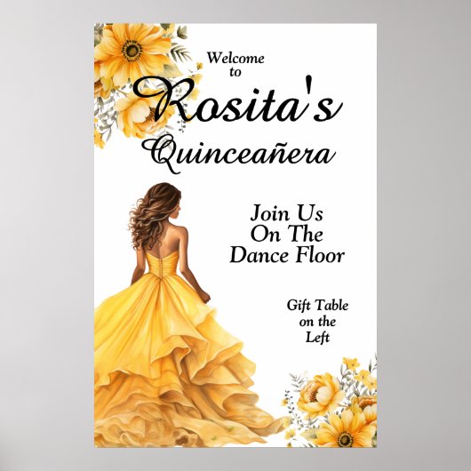Kleurrijke Quinceanera Poster (Voorkant)