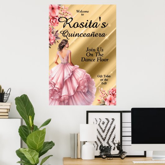 Kleurrijke Quinceanera Poster (Thuiskantoor)