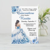 Kleurrijke Quinceanera uitnodiging (Staand voorkant)