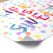 kleurrijke quote poster waterverf wand kunst (Hoek)