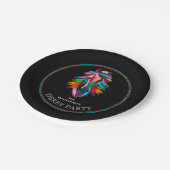 Kleurrijke Racehorse Derby Party Papieren Bordje (Gekanteld)