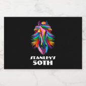 Kleurrijke Racehorse verjaardagsfeestje Likeurfles Etiket (Enkel label)