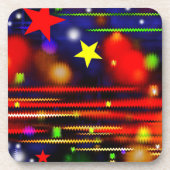 Kleurrijke racestars drankjes onderzetter (Voorkant)