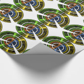 Kleurrijke Radial Art Print Cadeaupapier (Hoek)