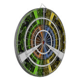 Kleurrijke Radial Art Print Dartbord (Voorkant Links)