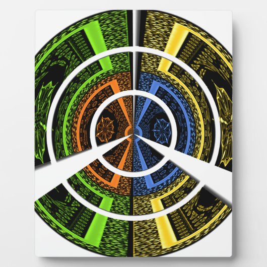 Kleurrijke Radial Art Print Fotoplaat (Voorkant)