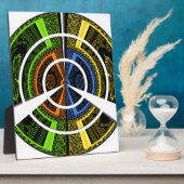 Kleurrijke Radial Art Print Fotoplaat (Zijkant)