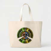 Kleurrijke Radial Art Print Grote Tote Bag (Voorkant)