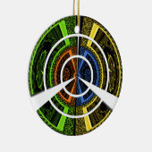 Kleurrijke Radial Art Print Keramisch Ornament (Rechts)