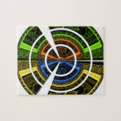 Kleurrijke Radial Art Print Legpuzzel (Horizontaal)