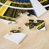 Kleurrijke Radial Art Print Legpuzzel (Zijkant)