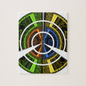 Kleurrijke Radial Art Print Legpuzzel (Verticaal)