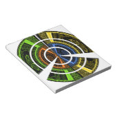 Kleurrijke Radial Art Print Notitieblok (Schuin)