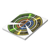 Kleurrijke Radial Art Print Notitieblok (Linkerzijde)