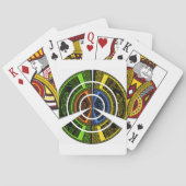Kleurrijke Radial Art Print Pokerkaarten (Achterkant)
