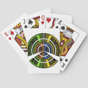 Kleurrijke Radial Art Print Pokerkaarten