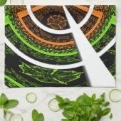 Kleurrijke Radial Art Print Theedoek (Gevouwen)