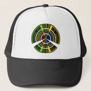 Kleurrijke Radial Art Print Trucker Pet