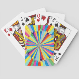 Kleurrijke Radiale Uitbarsting Pokerkaarten
