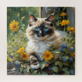 Kleurrijke Ragdoll Kat, Plezier en Uitdagend Legpuzzel