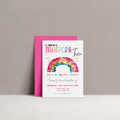 Kleurrijke Rainbow 3e magische drie verjaardag Kaart